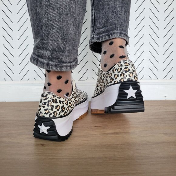 ⭐Converse Run Star Hike Platform Archive Leopard 12.5 Womens Shoes White A16286C - Picture 7 of 14